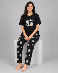 Black Garden Pajama Set