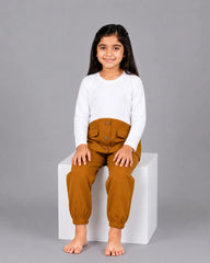 Little Luxe Pocket Pajama Set - Camel