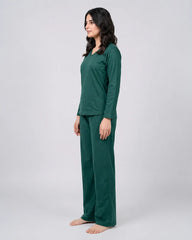 Women V Neck Lounge Wear - Sherwood Green