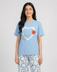 Azure Hearts Pajama Set