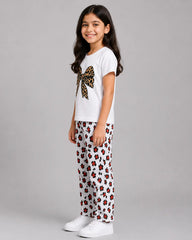 Leopard Bow Pajama set