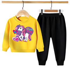 Kids Winter Sweat Shirt Set | Unicorn Printed
