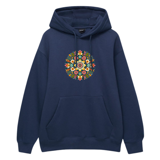 Multi Flower Pattern Hoodie