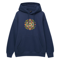 Multi Flower Pattern Hoodie