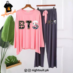 Yellow BTS Printed Loungewear