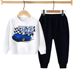 STREET RACING PRINTED SWEATSHIRT SET