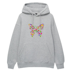 Multi Color  Butterfly Hoodie