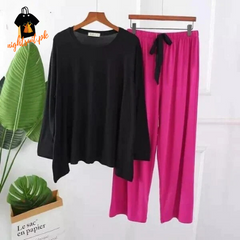 Loose Shirt and Pajama PJ Set Sleepwear