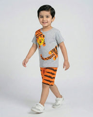 Kids’ Tiger Print T-Shirt & Shorts Set