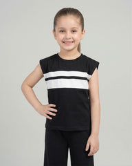 Girls Luxe Pajama Set – Black