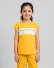 Girls Luxe Pajama Set – Yellow