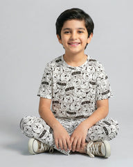 Cartoon Graphic Kids Pajama Set