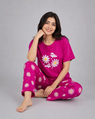 Pink Garden Pajama Set