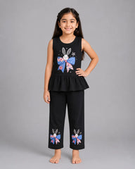 Bunny Bloom Sando Set - Black