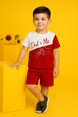 Daddy & Me Print T-Shirt & Shorts Set