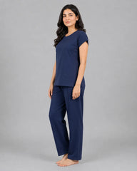 Cozy Core Lounge Set - Navy Blue