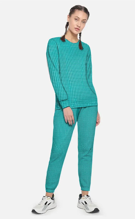 Green Women Fleece Nightsuit