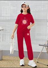 Kids Matching Set | Flower - Red