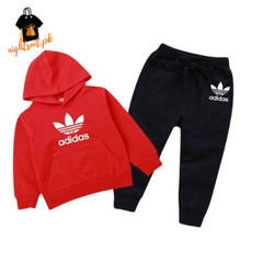 Kids Winter Hoodie Set | Adidas Printed