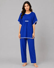 Royal Aura Pajama Set - Blue