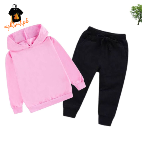 Pink Kids Hoodie Set