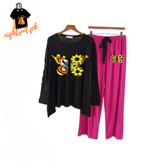 Colored Butterfly Printed Loungewear