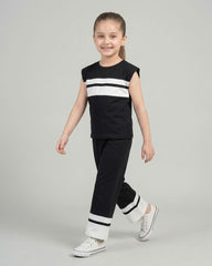Girls Luxe Pajama Set – Black