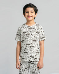 Cartoon Graphic Kids Pajama Set