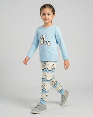 Polar Penguin Kids Night Suit – Sky Blue