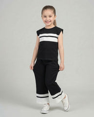 Girls Luxe Pajama Set – Black