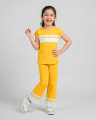 Girls Luxe Pajama Set – Yellow