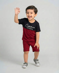 Maroon Confidence Short Set