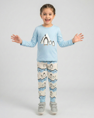 Polar Penguin Kids Night Suit – Sky Blue