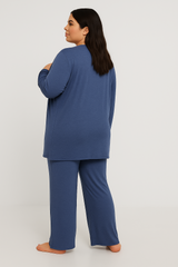 Women’s 3 Piece Nightwear Lounge Set with Multi Love Print | Plus Size Loungewear