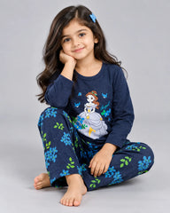 Little Angel Princess Pajama Set -Navy Blue