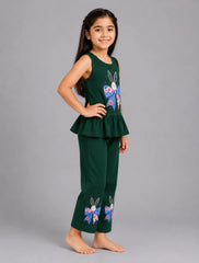 Bunny Bloom Sando Set - Dark Green