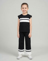 Girls Luxe Pajama Set – Black
