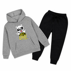 Kids Winter Hoodie Set | No Limit Bear Printed