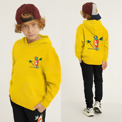 Kids Winter Hoodie Set | Parrot Printed