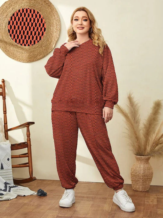 Maroon Women Fleece Nightsuit