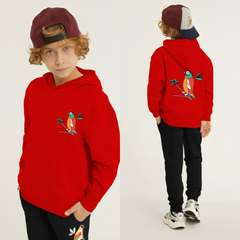 Kids Winter Hoodie Set | Parrot Printed