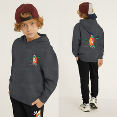 Kids Winter Hoodie Set | Parrot Printed