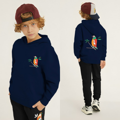 Kids Winter Hoodie Set | Parrot Printed