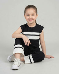 Girls Luxe Pajama Set – Black