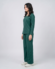 Women V Neck Lounge Wear - Sherwood Green