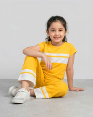 Girls Luxe Pajama Set – Yellow
