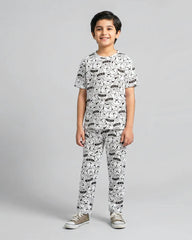Cartoon Graphic Kids Pajama Set
