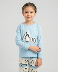 Polar Penguin Kids Night Suit – Sky Blue
