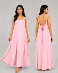 Cami Flow Maxi Dress - Baby Pink