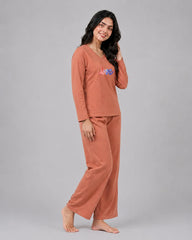 Women V-Neck Lounge Wear | Multi Love - Rusty